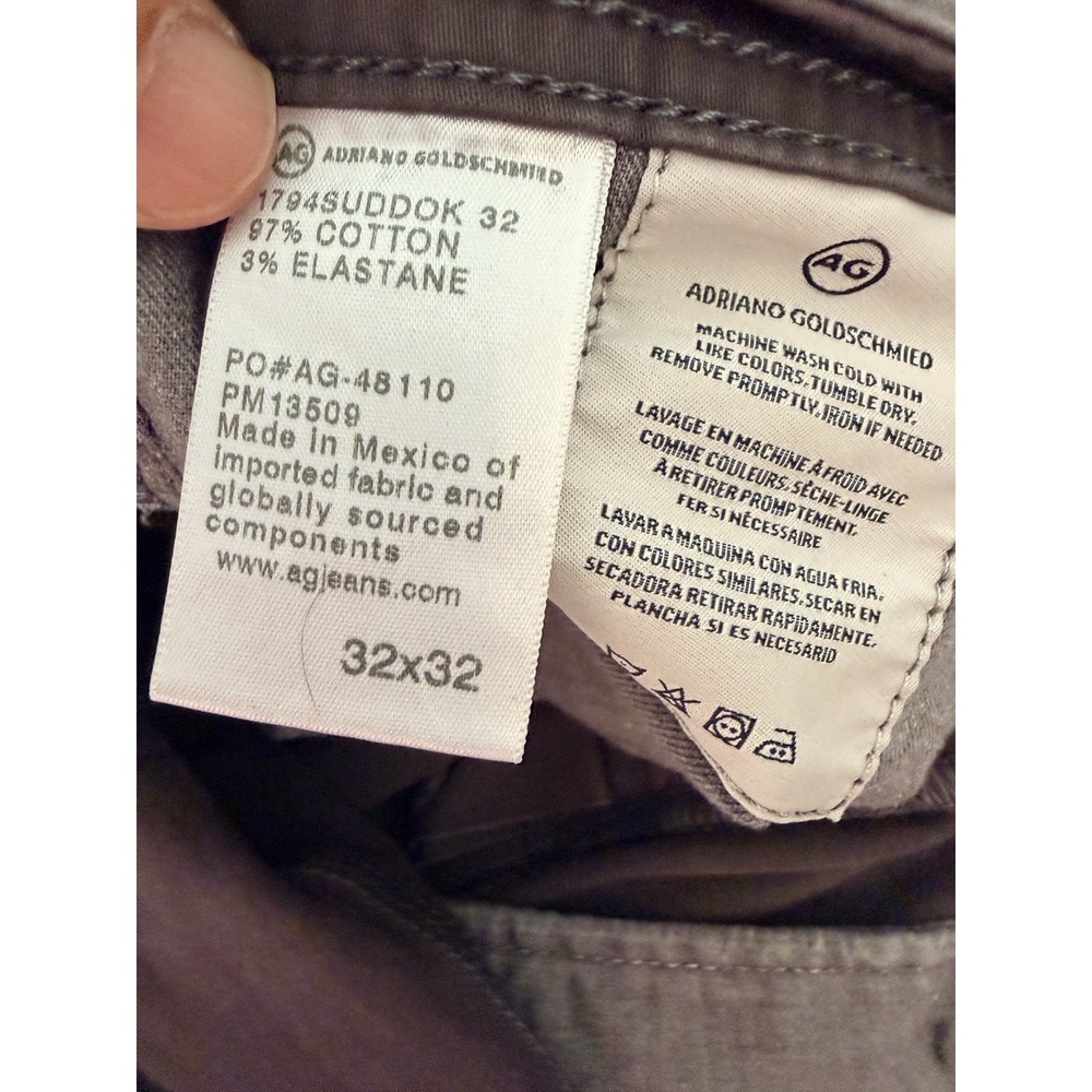 AG Adriano Goldschmied The Everett Slim Straight Pants Men's Size 32x32 - Picture 8 of 8